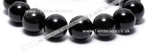 COB06 16 inches 16mm round black obsidian gemstone beads wholesale