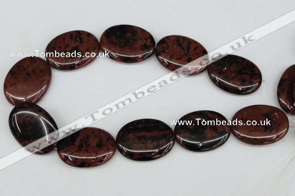 COB102 15.5 inches 30*40mm oval mahogany obsidian beads