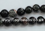 COB170 15.5 inches 10mm round snowflake obsidian beads