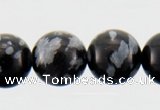 COB22 15 inches 6mm round snowflake obsidian gemstone beads wholesale