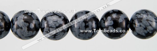 COB25 15 inches 12mm round snowflake obsidian gemstone beads wholesale