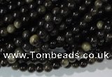 COB251 15.5 inches 4mm round golden obsidian beads wholesale