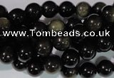 COB253 15.5 inches 8mm round golden obsidian beads wholesale