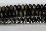 COB260 15.5 inches 5*8mm rondelle golden obsidian beads wholesale