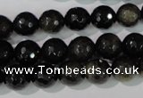 COB265 15.5 inches 10mm faceted round golden obsidian beads