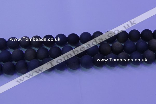 COB281 15.5 inches 12mm round matte golden obsidian beads wholesale