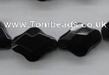 COB412 15.5 inches 15*20mm faceted black obsidian beads