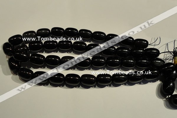 COB463 15.5 inches 12*16mm drum black obsidian beads wholesale