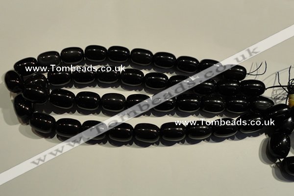COB464 15.5 inches 13*18mm drum black obsidian beads wholesale