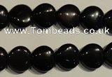 COB466 15.5 inches 8*8mm heart black obsidian beads wholesale