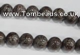 COB553 15.5 inches 10mm round red snowflake obsidian beads wholesale