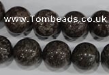 COB556 15.5 inches 16mm round red snowflake obsidian beads wholesale