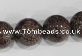 COB558 15.5 inches 20mm round red snowflake obsidian beads wholesale