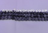 COB560 15.5 inches 4mm round matte snowflake obsidian beads