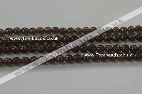 COB600 15.5 inches 6mm round ice black obsidian beads wholesale