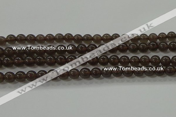 COB600 15.5 inches 6mm round ice black obsidian beads wholesale