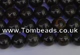 COB651 15.5 inches 6mm round gold black obsidian beads wholesale