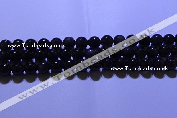 COB703 15.5 inches 10mm round ice black obsidian beads wholesale