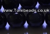 COB715 15.5 inches 14mm round ice black obsidian beads wholesale