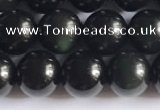 COB721 15.5 inches 6mm round black obsidian gemstone beads