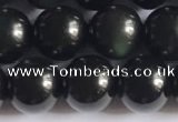 COB722 15.5 inches 8mm round black obsidian gemstone beads