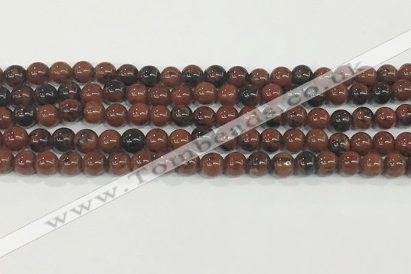 COB750 15.5 inches 4mm round mahogany obsidian beads wholesale