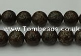 COB800 15.5 inches 4mm round red snowflake obsidian beads