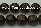 COB803 15.5 inches 10mm round red snowflake obsidian beads