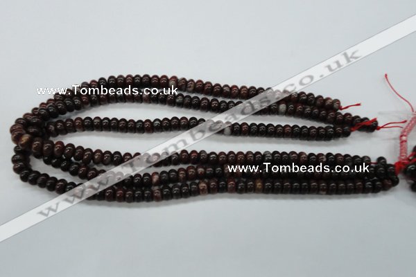 COJ10 15.5 inches 5*8mm rondelle blood jasper gemstone beads