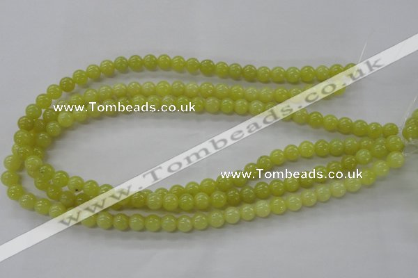 COJ103 15.5 inches 8mm round olive jade beads wholesale