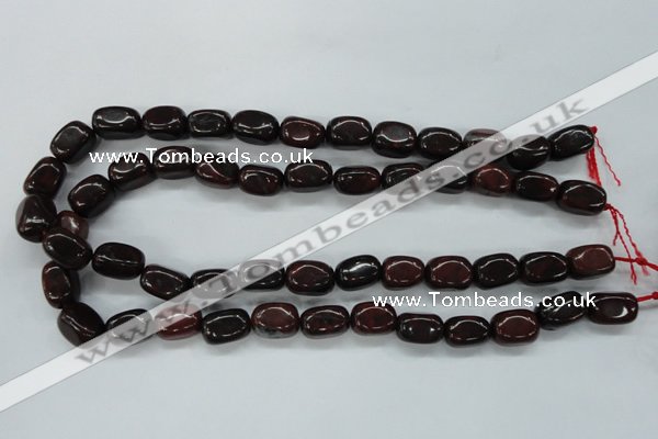 COJ14 15.5 inches 10*15mm nuggets blood jasper gemstone beads