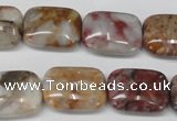 COJ224 15.5 inches 15*20mm rectangle blood stone beads wholesale
