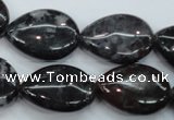 COJ30 15.5 inches 18*25mm flat teardrop blood jasper gemstone beads