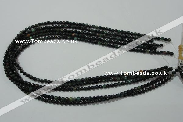 COJ300 15.5 inches 4mm round Indian bloodstone beads wholesale