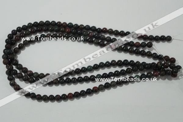 COJ301 15.5 inches 6mm round Indian bloodstone beads wholesale