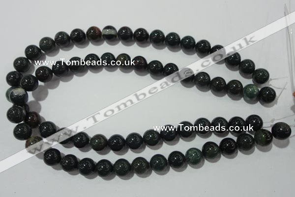 COJ304 15.5 inches 12mm round Indian bloodstone beads wholesale