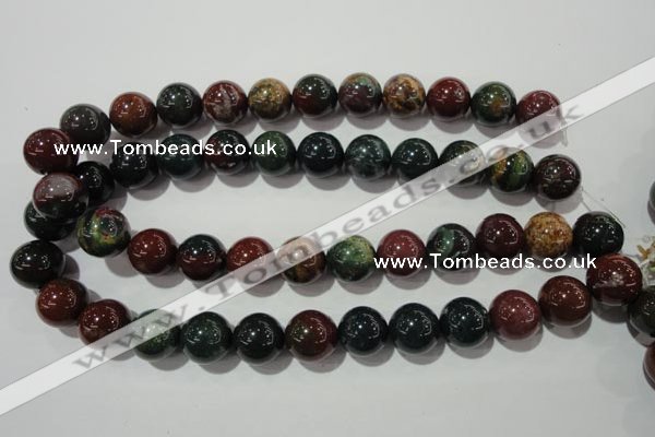 COJ306 15.5 inches 16mm round Indian bloodstone beads wholesale