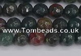 COJ311 15.5 inches 6mm faceted round Indian bloodstone beads