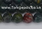 COJ312 15.5 inches 8mm faceted round Indian bloodstone beads