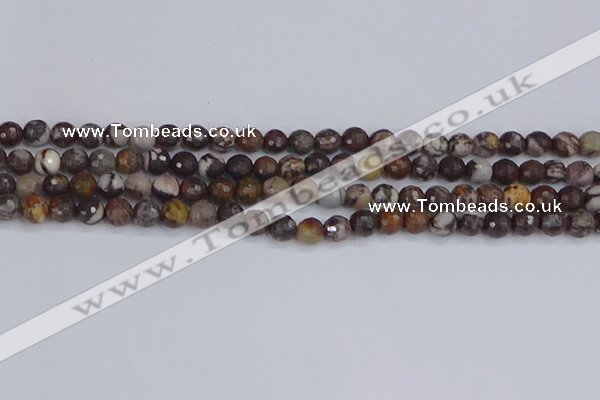 COJ361 15.5 inches 6mm faceted round outback jasper beads