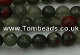 COJ461 15.5 inches 6mm faceted round blood jasper beads wholesale