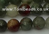 COJ464 15.5 inches 12mm faceted round blood jasper beads wholesale