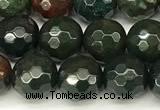 COJ500 15 inches 6mm faceted round Indian bloodstone jasper beads