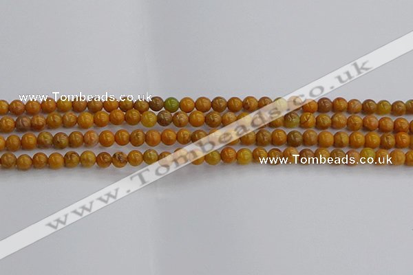 COJ600 15.5 inches 4mm round orpiment jasper beads wholesale