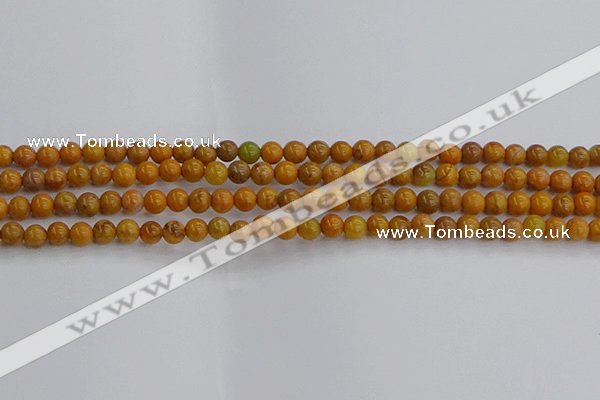 COJ600 15.5 inches 4mm round orpiment jasper beads wholesale