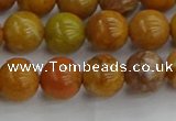 COJ602 15.5 inches 8mm round orpiment jasper beads wholesale