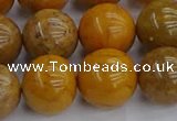 COJ604 15.5 inches 12mm round orpiment jasper beads wholesale