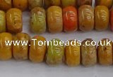 COJ612 15.5 inches 5*8mm rondelle orpiment jasper beads