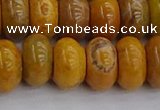 COJ614 15.5 inches 6*12mm rondelle orpiment jasper beads