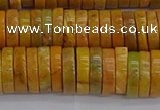 COJ623 15.5 inches 3*12mm heishi orpiment jasper beads